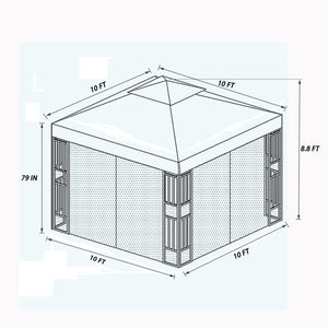 10 x 10Ft Outdoor Patio Gazebo Canopy Tent