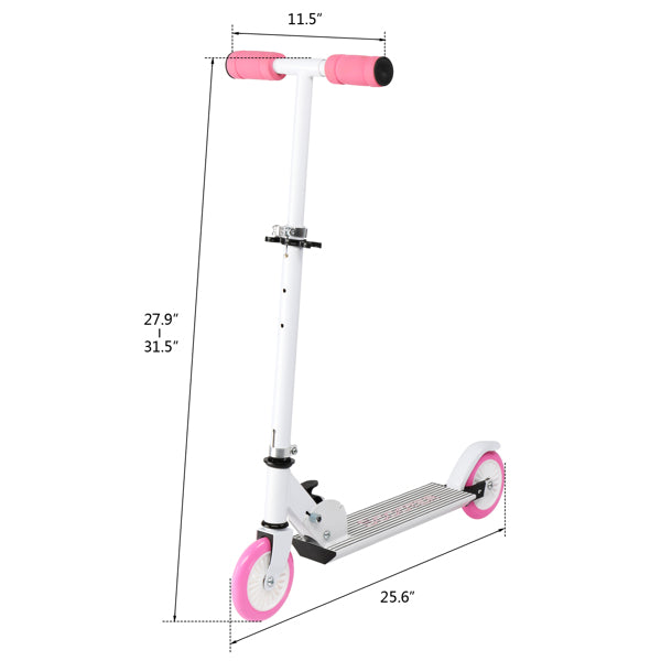 Scooter for Teens, 3 Height Adjustable Easy Folding Pink
