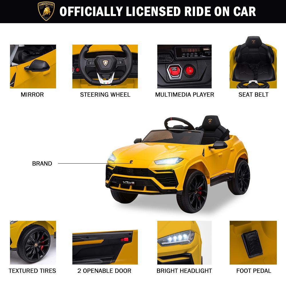 Enyopro™ Kids Yellow Lamborghini Ride On Toys Car With Remote