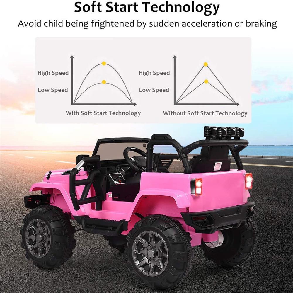 Enyopro™ Black Electric Vehicles Ride on Truck W/Light