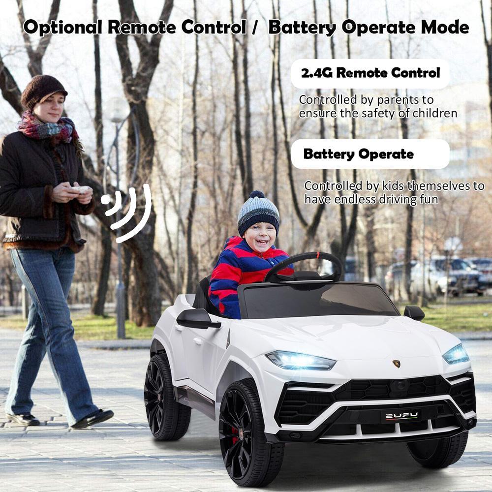 Enyopro™ Kids White Lamborghini Ride On Toys Car With Remote