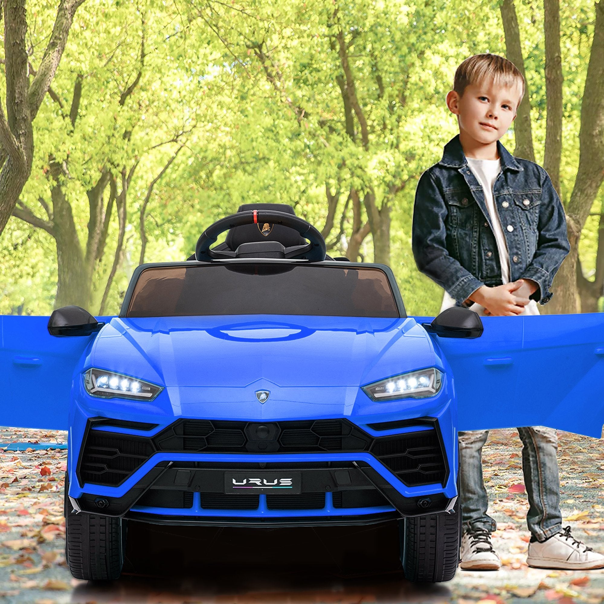 Enyopro™ Kids Blue Lamborghini Ride On Toys Car With Remote
