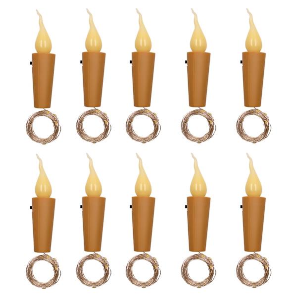 Warm Wine Bottle Cork Shape Lights 20- LED Night Fairy String Lights Lamp