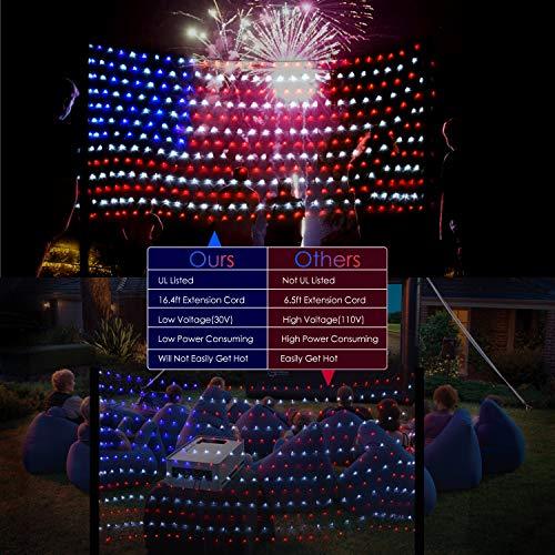 Buy 2 Free Shipping - American Flag Lights with 420 LEDs