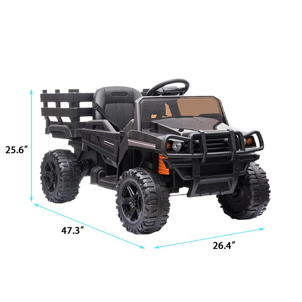 Enyopro™ 12v Kids Ride On Black Truck Kids Cars