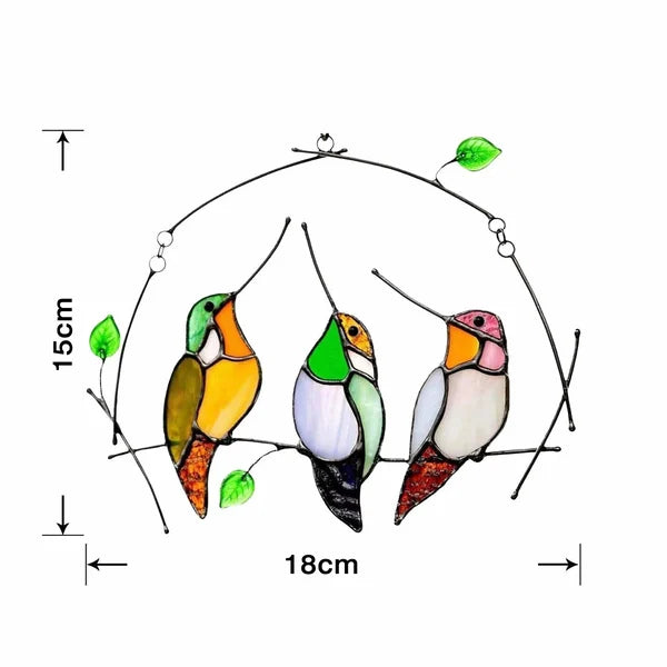 Best Mother's Day - 🐦The Best Gift-Birds Stained  Window  Panel Hangings🎁