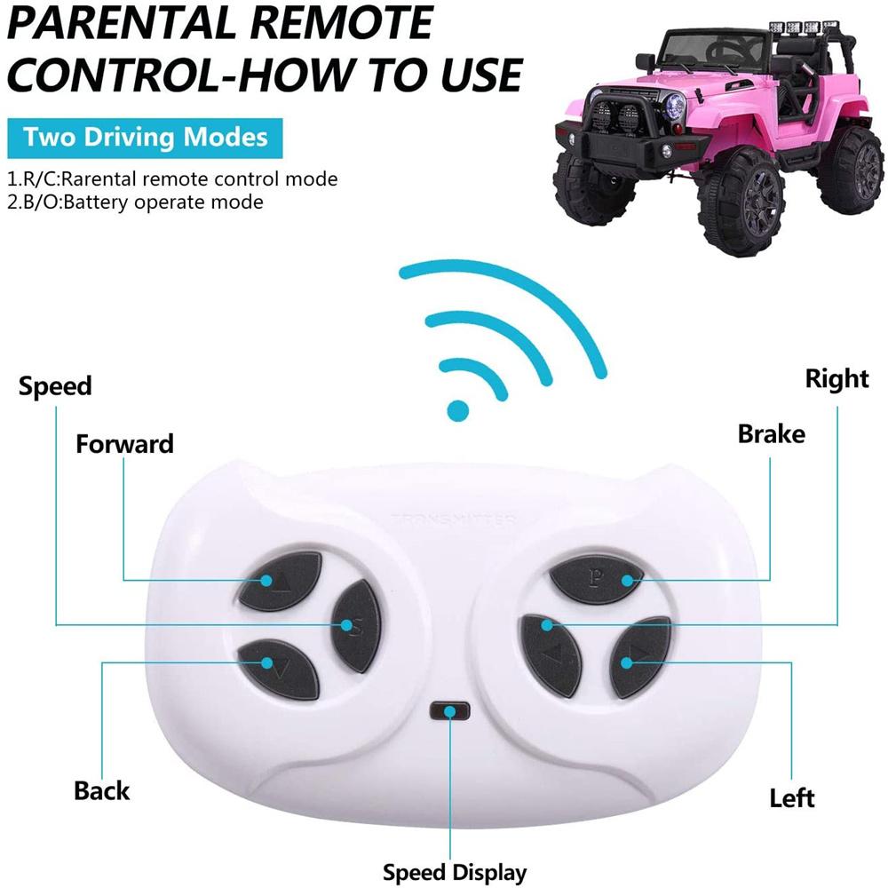 Enyopro™ Black Electric Vehicles Ride on Truck W/Light