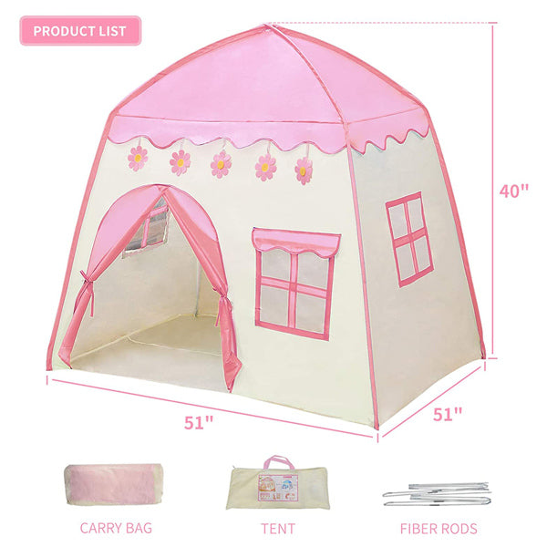 Kids Play Tent Princess Playhouse Pink Castle Play Tent