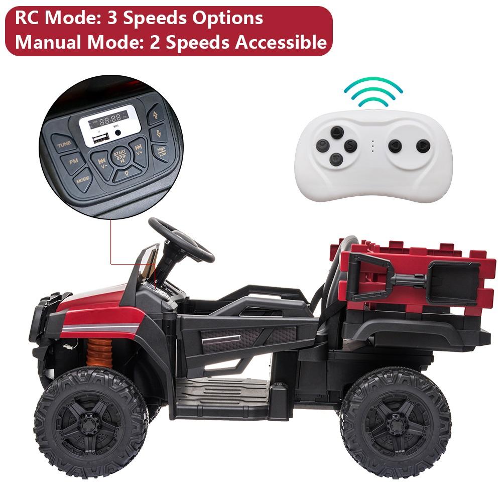 Enyopro™ 12v Kids Ride On Red Truck Kids Cars