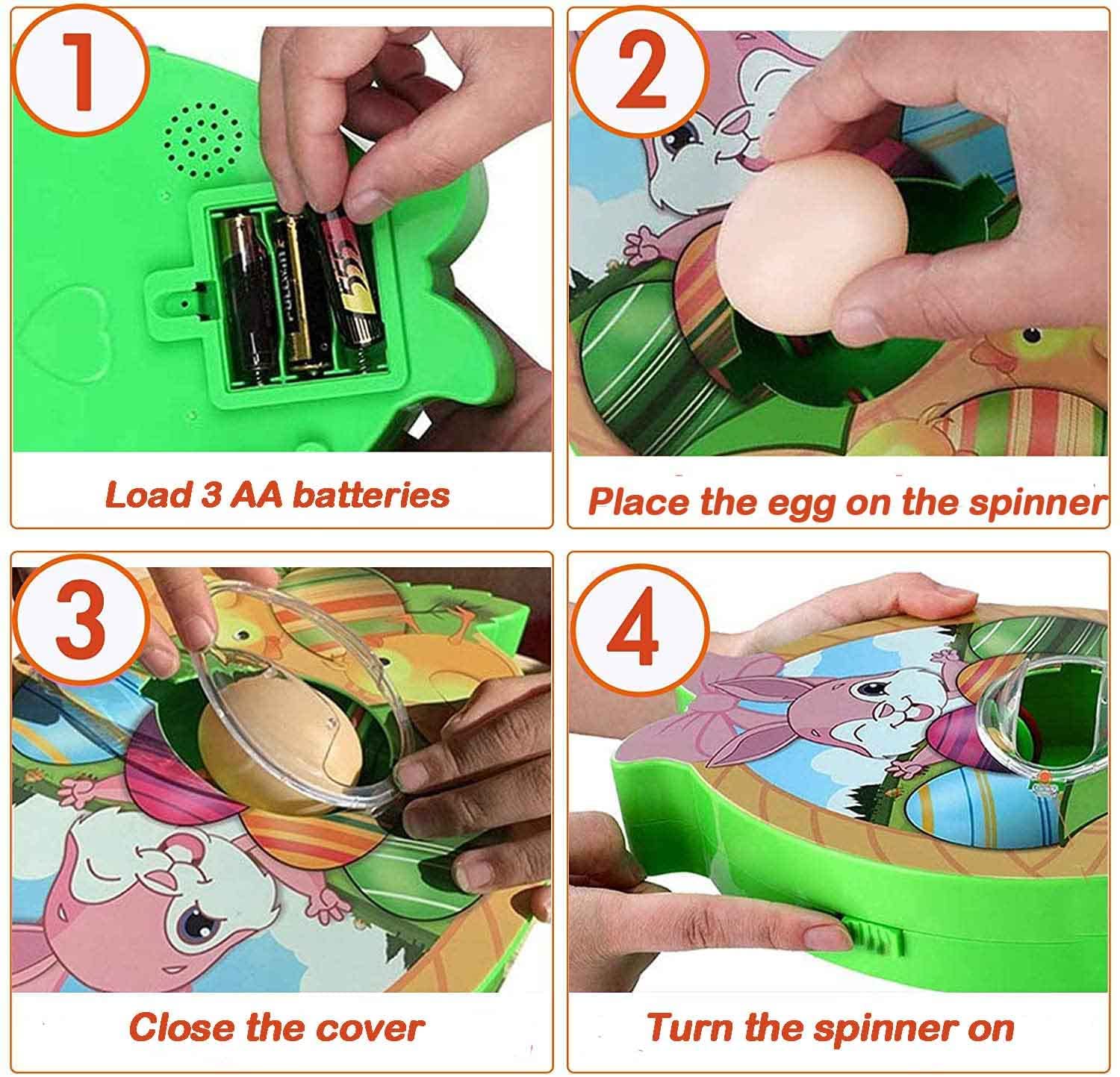 Motorized easter egg decorative kit