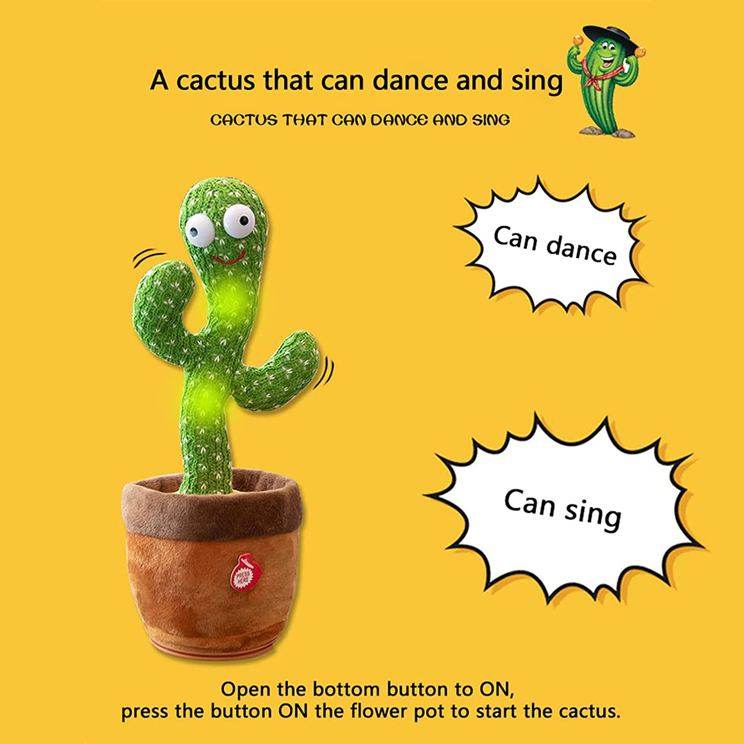 Buy 3 Get 1 Free - Dancing Cactus Toy