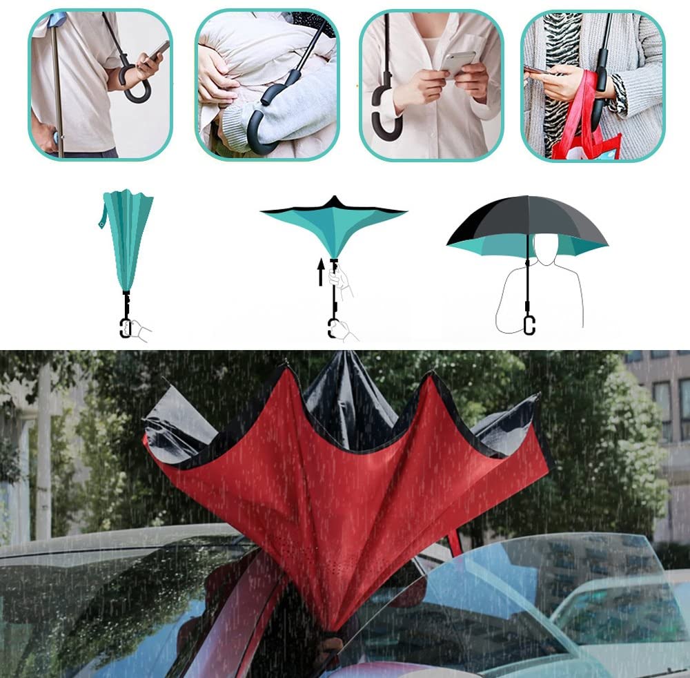 🎉Mother's Day Sale- 50% OFF🎉Windproof Double Layer Folding Inverted Umbrella