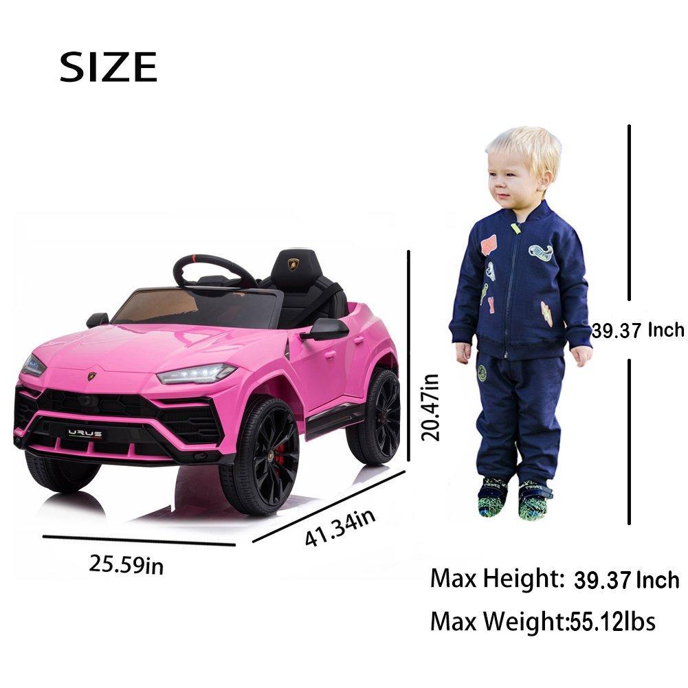 Enyopro™ Kids Pink Lamborghini Ride On Toys Car With Remote