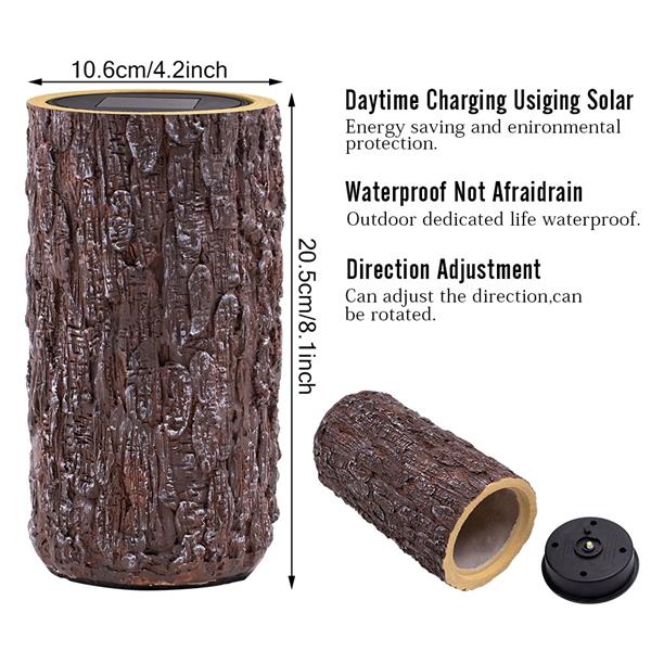 Outdoor Landscape Lamp Waterproof Solar LED Stump Light