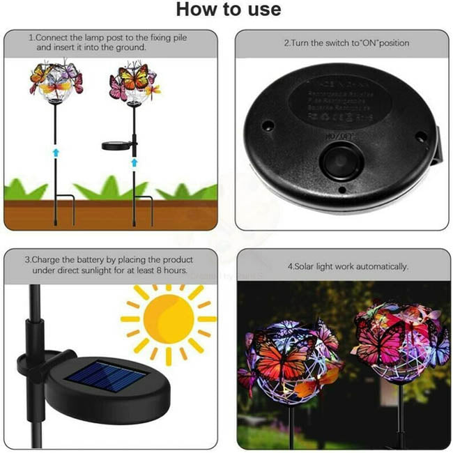 🎉Mother's Day Sale - 50% off🎉🦋Solar Butterfly Stake Lights 2pcs