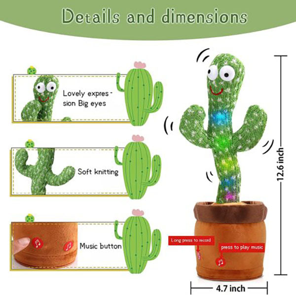Dancing Cactus, Wriggle Singing Cactus Toys Talking