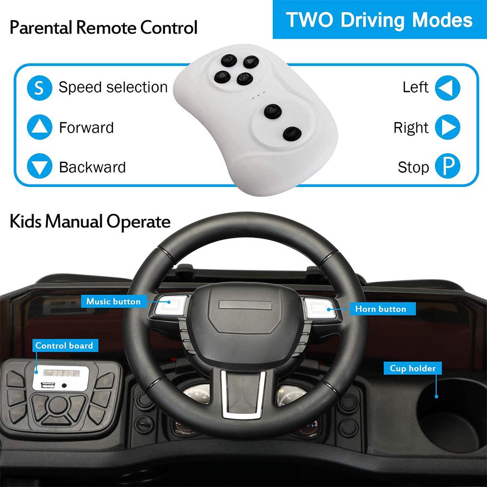 Enyopro™ 12v Kids Ride On Orange Truck Kids Cars