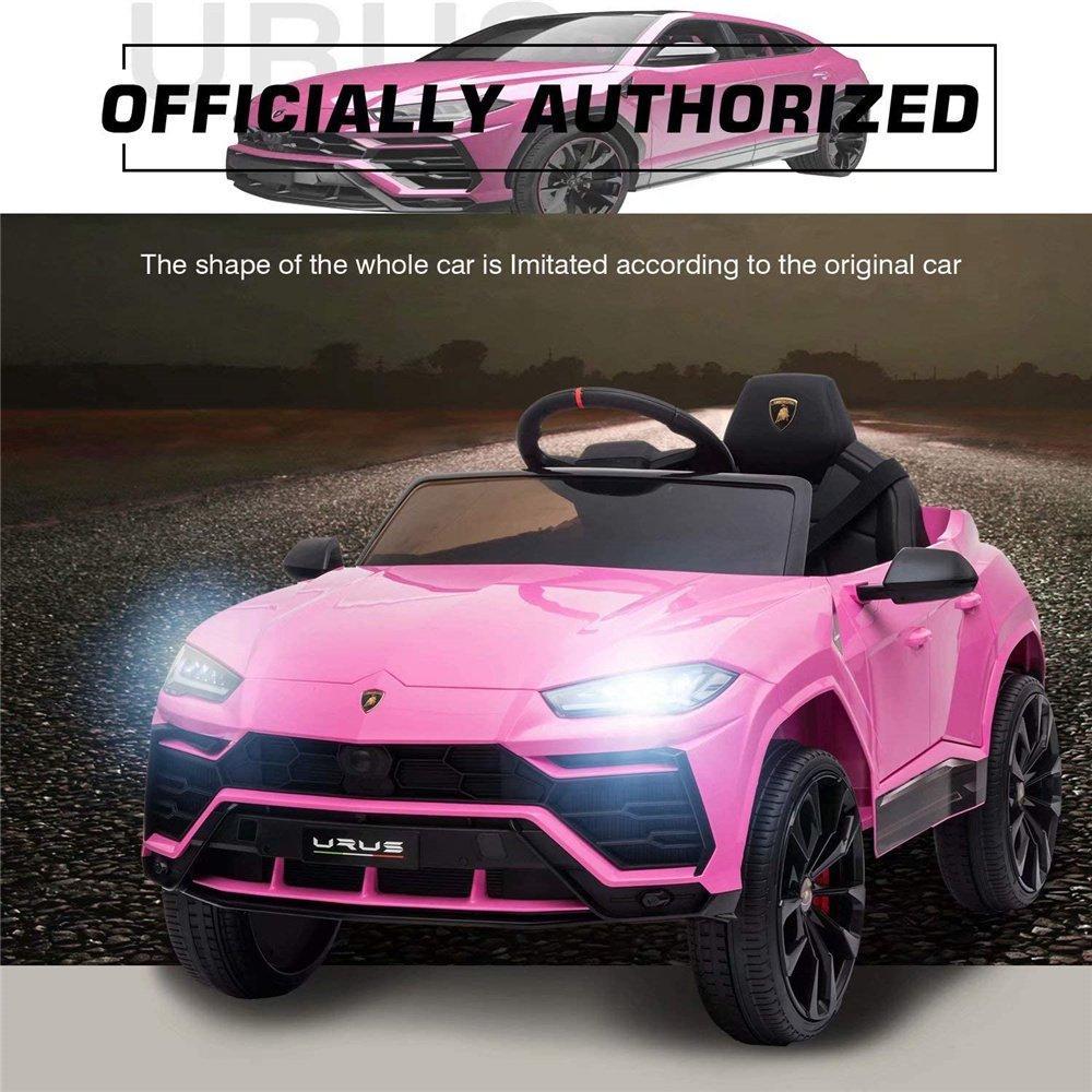 Enyopro™ Kids Pink Lamborghini Ride On Toys Car With Remote