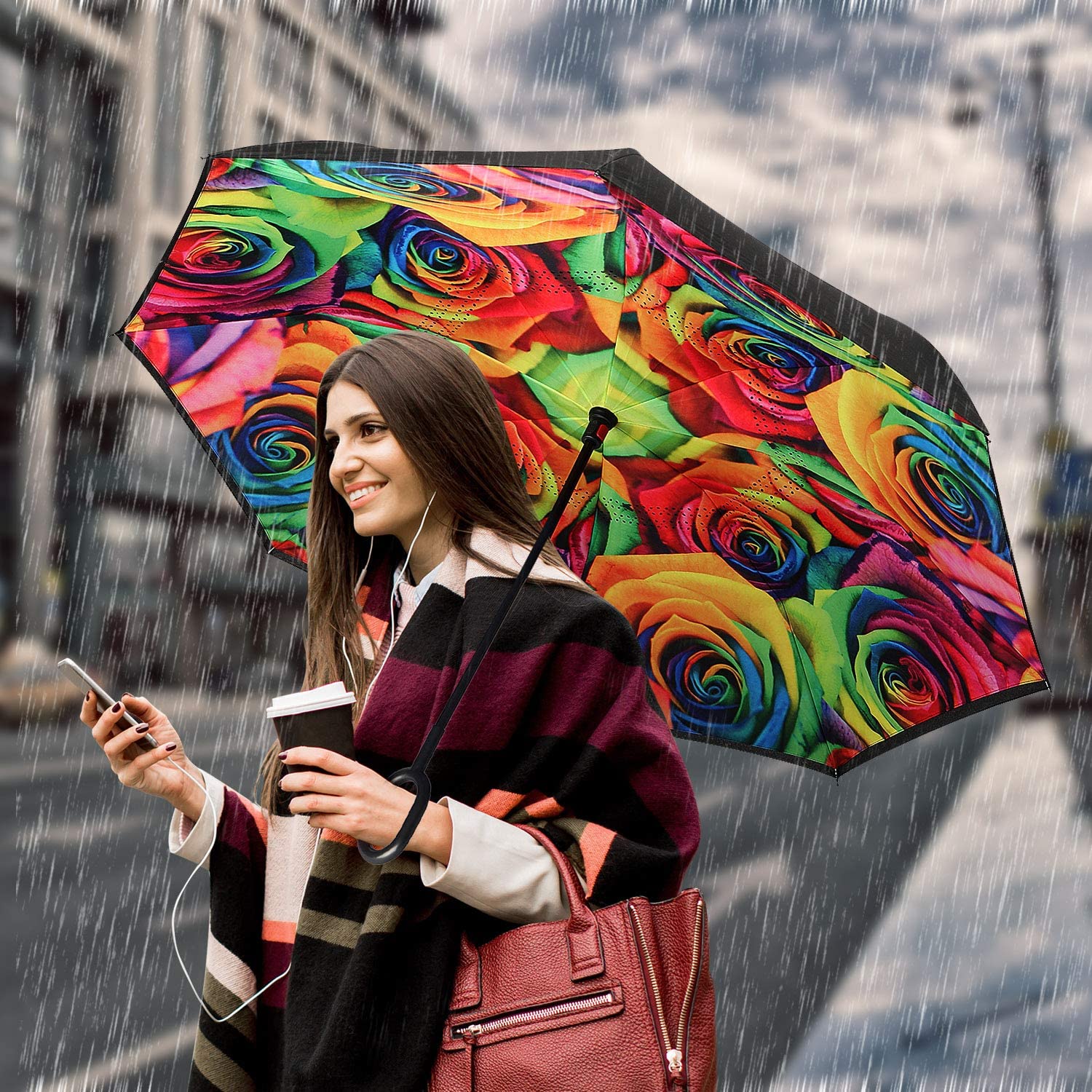🎉Mother's Day Sale- 50% OFF🎉Windproof Double Layer Folding Inverted Umbrella