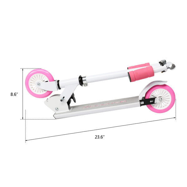 Scooter for Teens, 3 Height Adjustable Easy Folding Pink