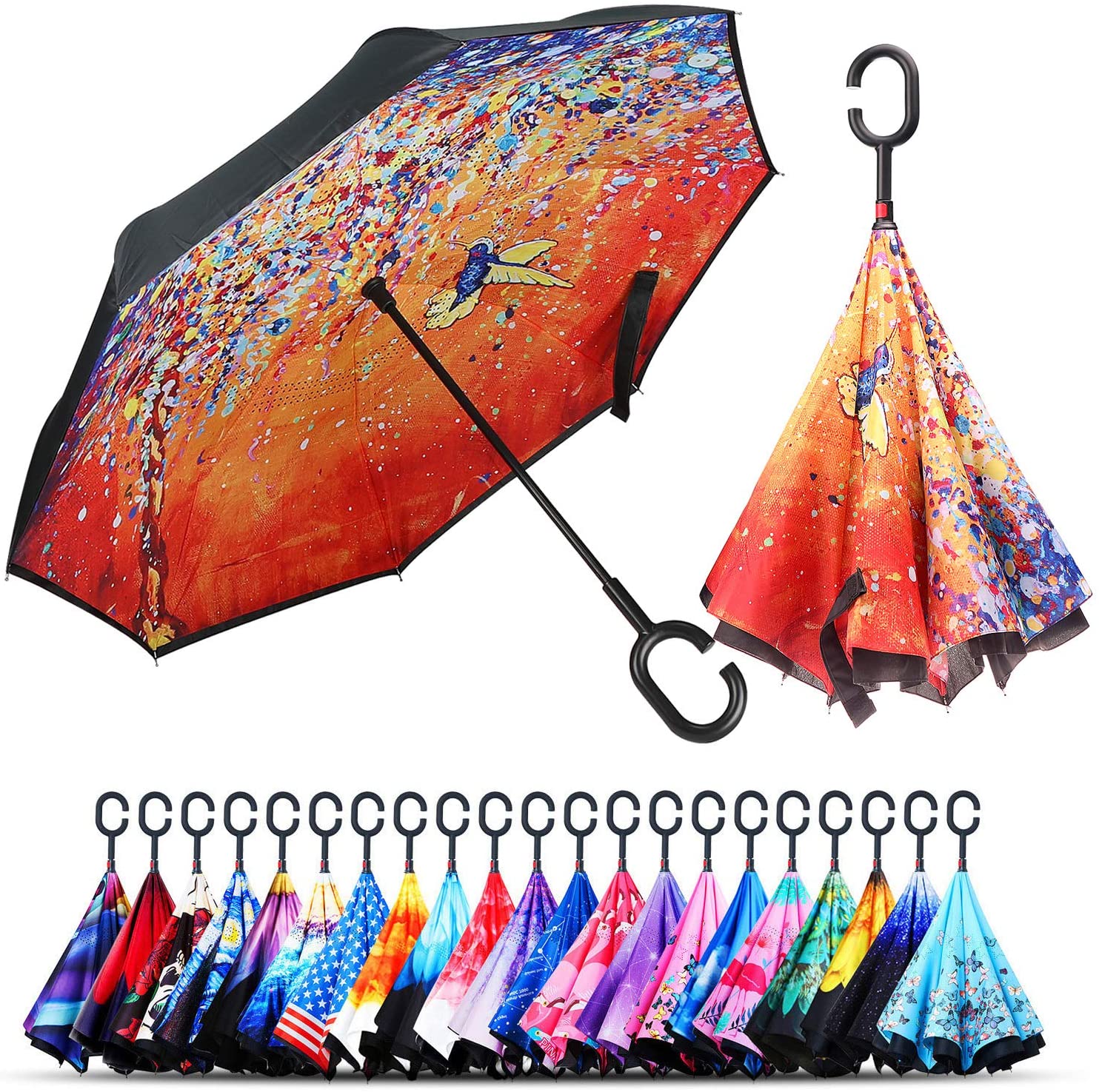 🎉Mother's Day Sale- 50% OFF🎉Windproof Double Layer Folding Inverted Umbrella