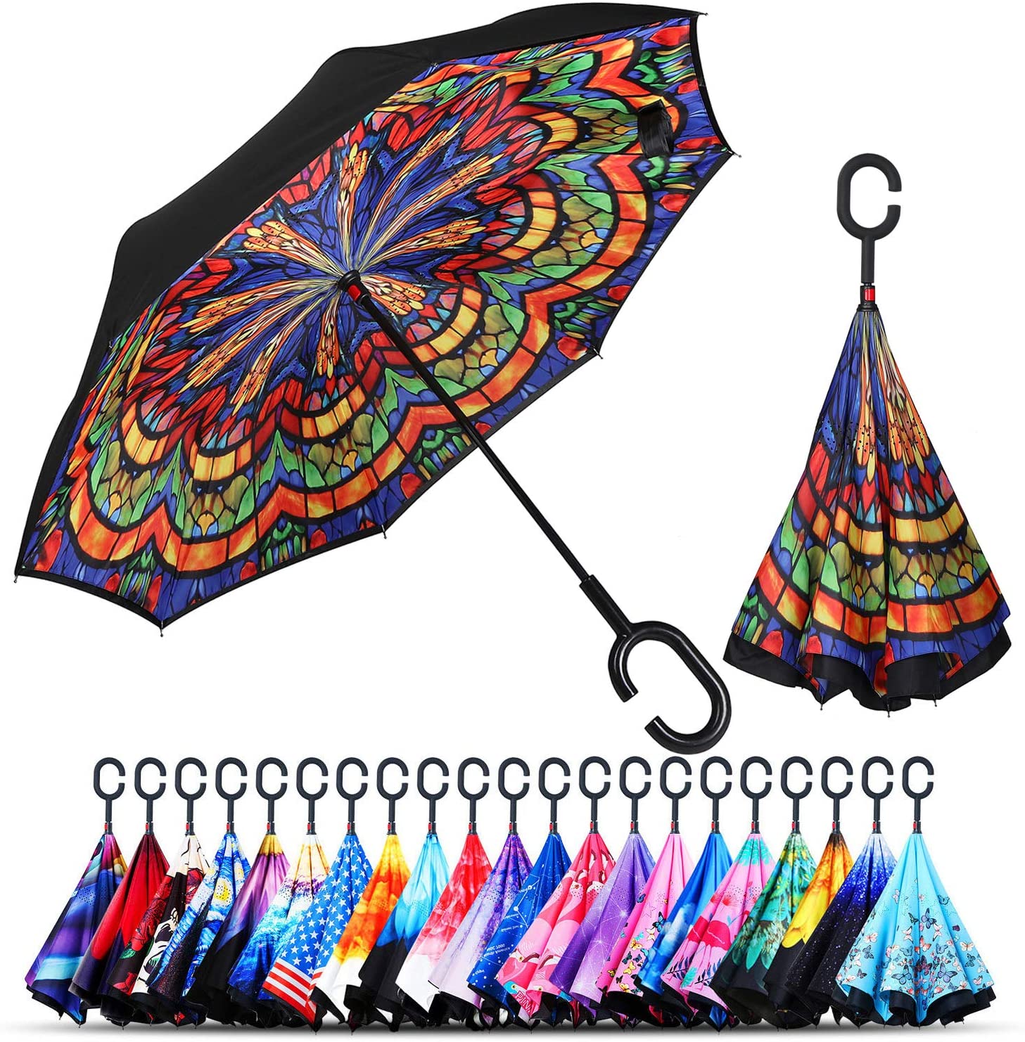 🎉Mother's Day Sale- 50% OFF🎉Windproof Double Layer Folding Inverted Umbrella
