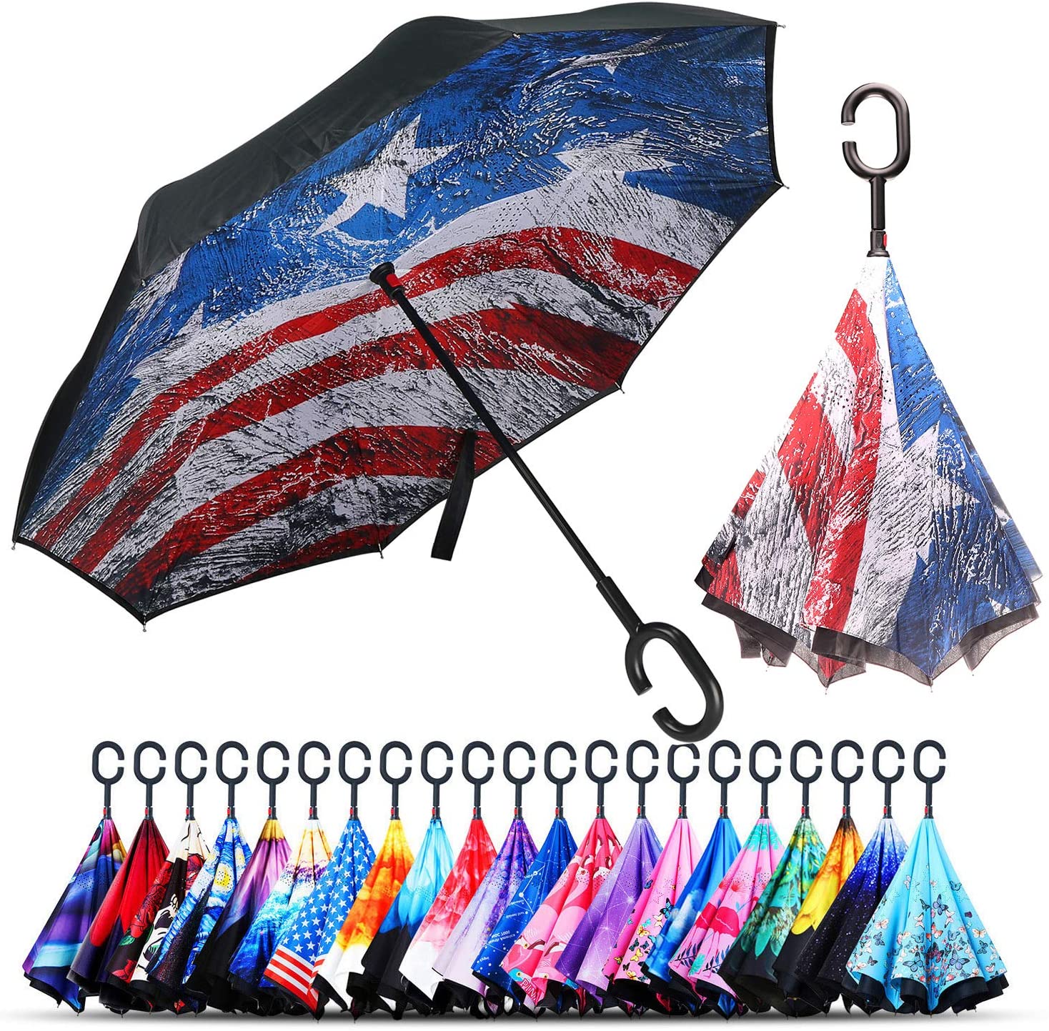 🎉Mother's Day Sale- 50% OFF🎉Windproof Double Layer Folding Inverted Umbrella