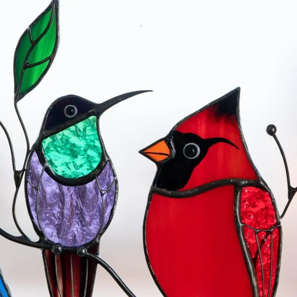 Best Mother's Day - 🐦The Best Gift-Birds Stained  Window  Panel Hangings🎁