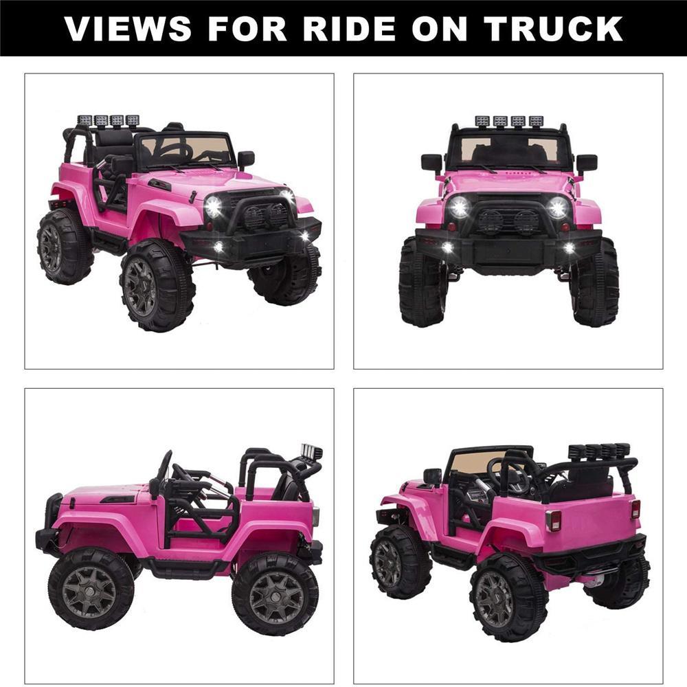 Enyopro™ Black Electric Vehicles Ride on Truck W/Light