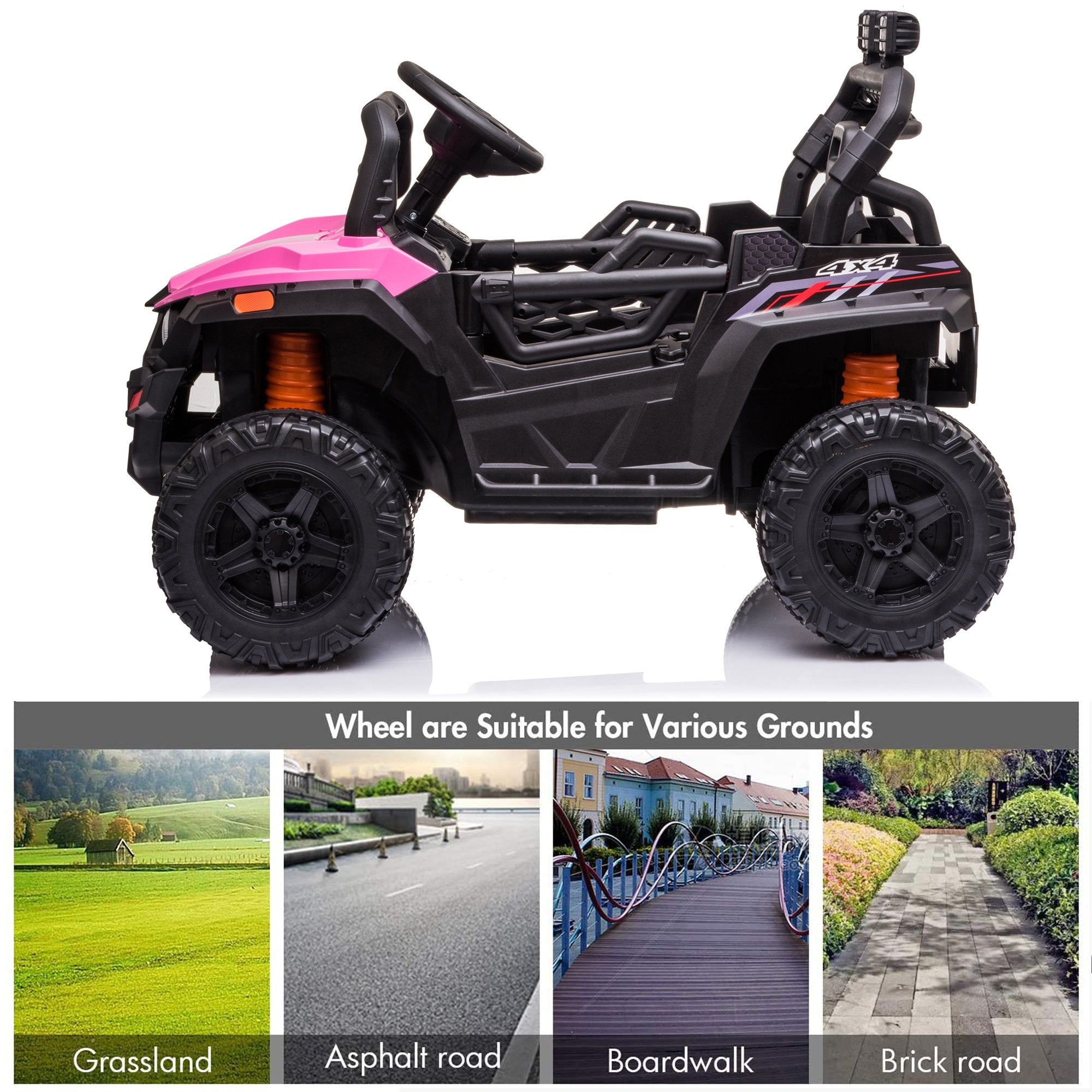 Enyopro™ Black Off-road Utv Truck Ride On Car Kids Cars