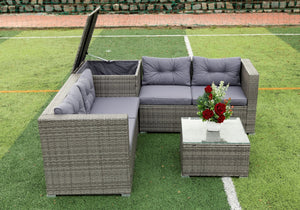 4 Pieces Rattan Wicker Patio Furniture