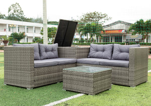 4 Pieces Rattan Wicker Patio Furniture