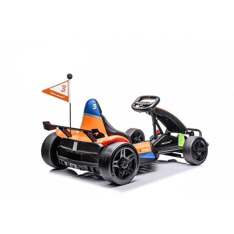 Enyopro™ Mclaren Brand Authorization - on Go Kart 4 Wheeler For Kids - Orange Blue - ASTM F963 Certified