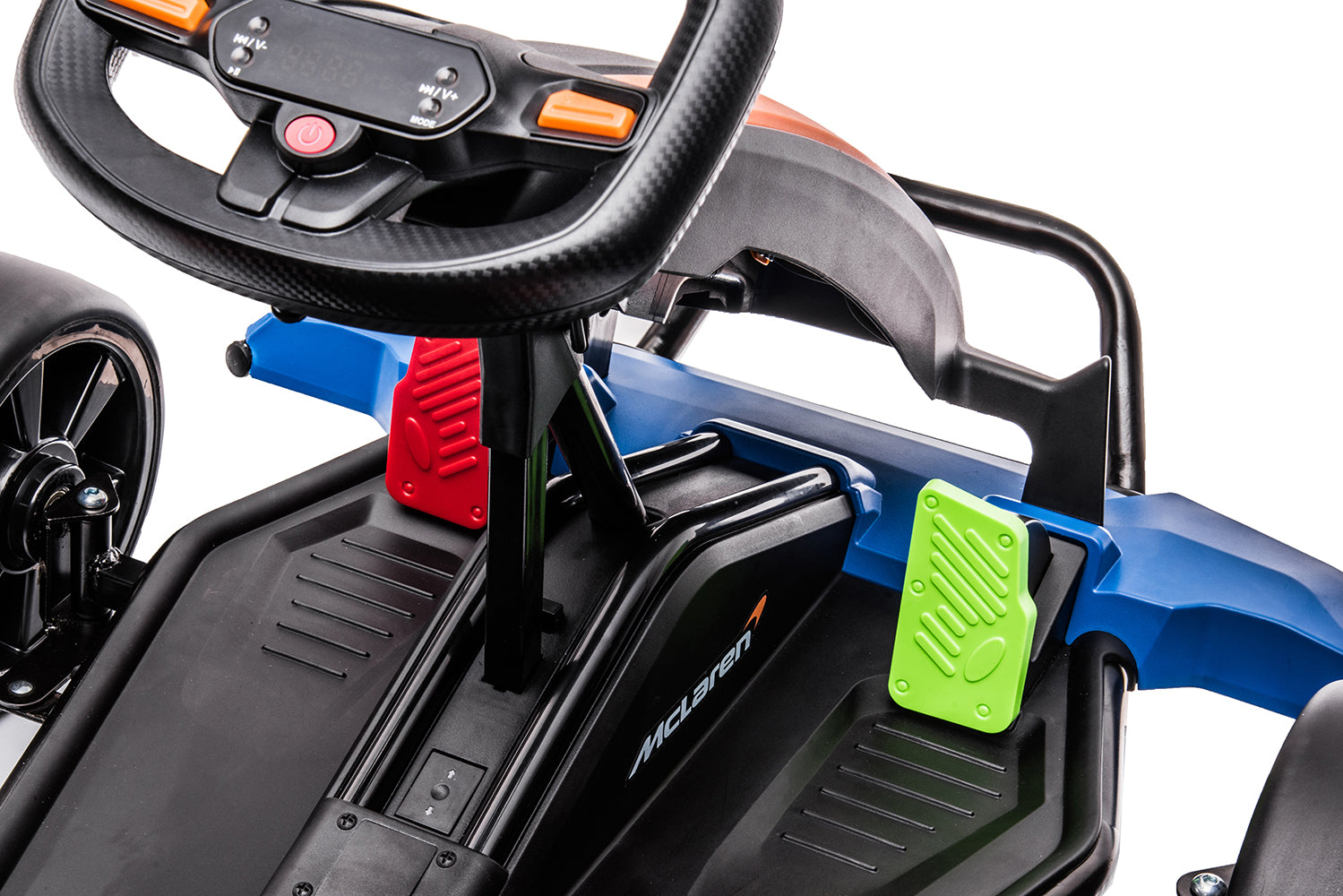 Enyopro™ Mclaren Brand Authorization - on Go Kart 4 Wheeler For Kids - Orange Blue - ASTM F963 Certified