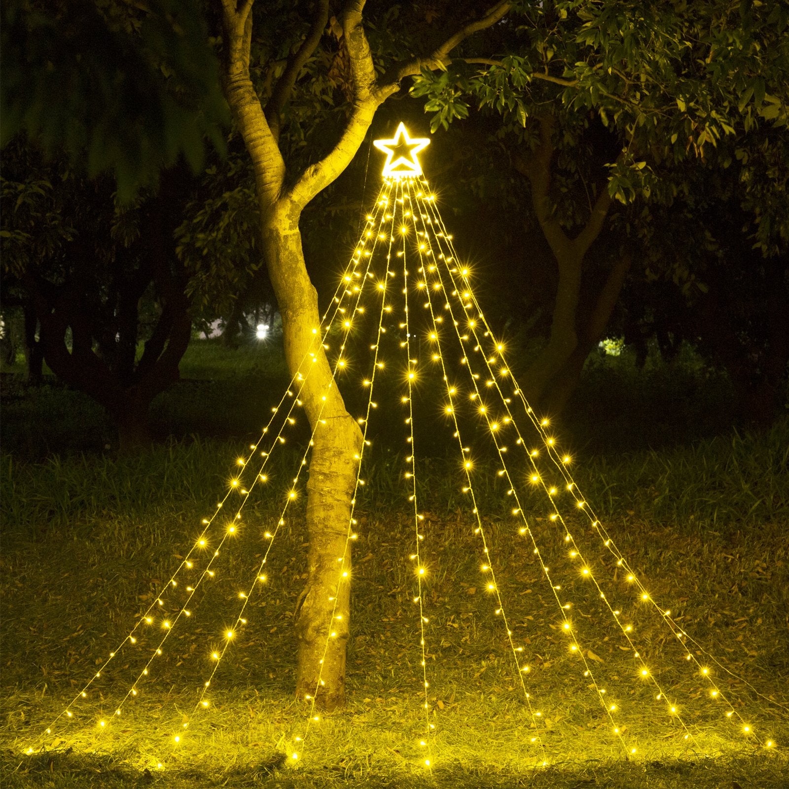 Buy 2 Free Shipping - 16FT Christmas Decorations Outdoor Star Tree Lights