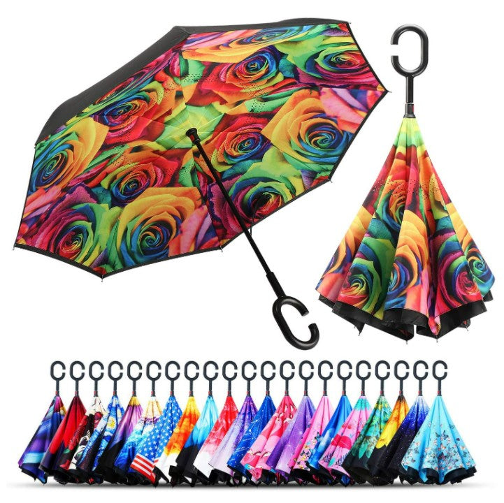 🎉Mother's Day Sale- 50% OFF🎉Windproof Double Layer Folding Inverted Umbrella