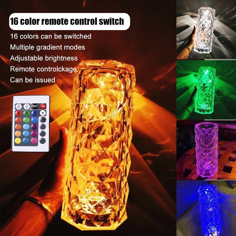 Acrylic Crystal Color Changing Touch Control Lamp