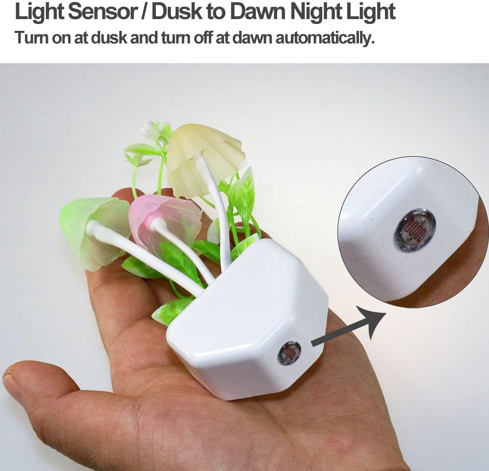 PACK OF 2 LED - LED Mushroom Night Light