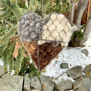 Mother's Day Gift - Bird Nesting Heart Garden Art Decoration