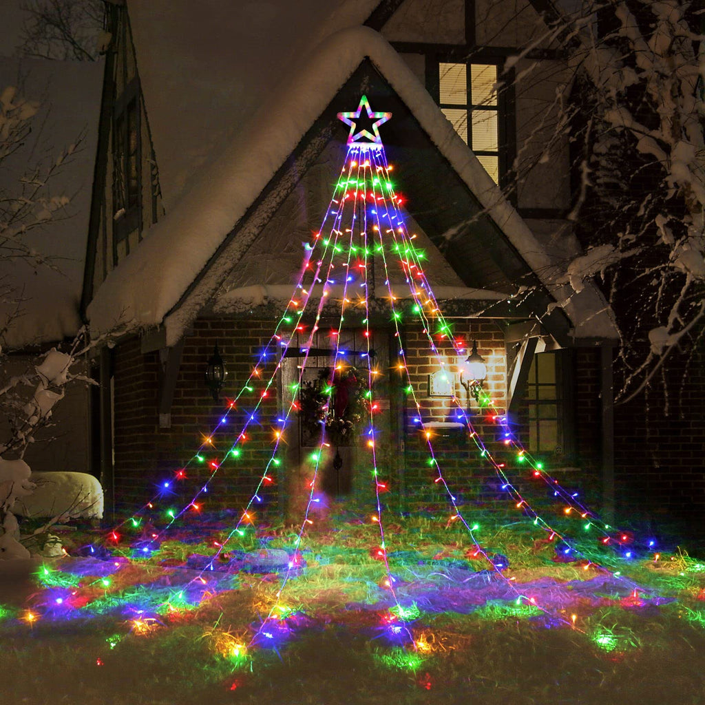 Buy 2 Free Shipping - 16FT Christmas Decorations Outdoor Star Tree Lights