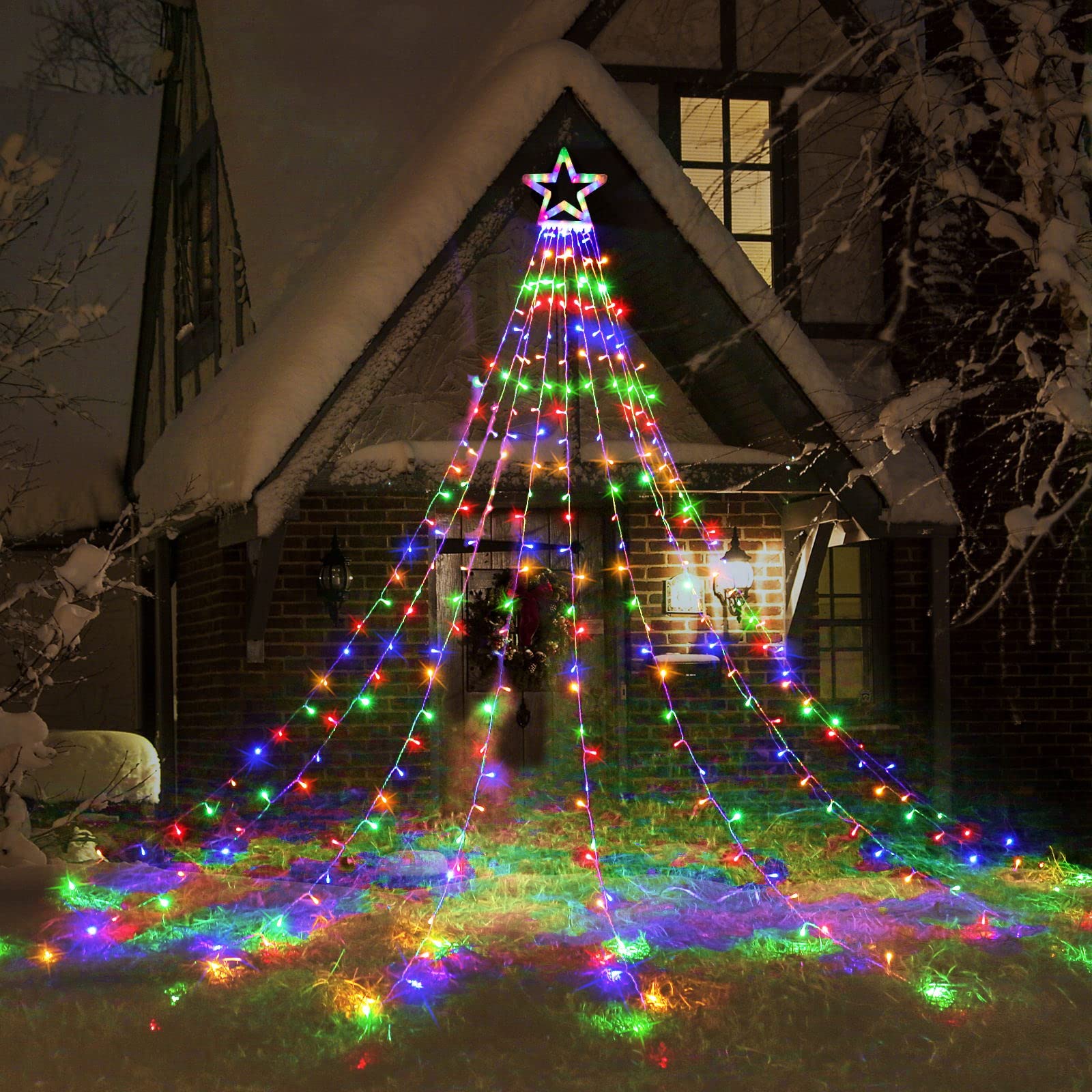 Buy 2 Free Shipping - 16FT Christmas Decorations Outdoor Star Tree Lights