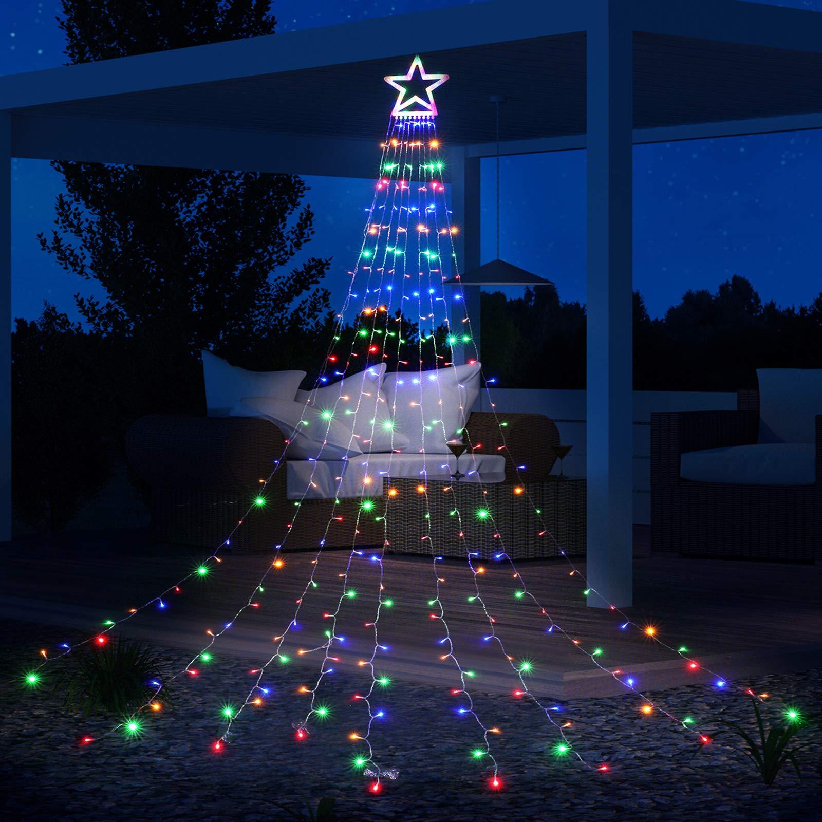 Buy 2 Free Shipping - 16FT Christmas Decorations Outdoor Star Tree Lights