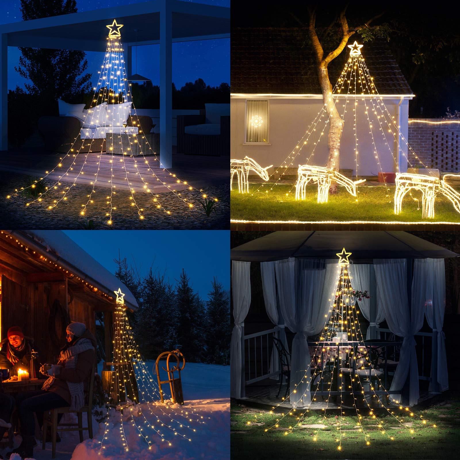 Buy 2 Free Shipping - 16FT Christmas Decorations Outdoor Star Tree Lights