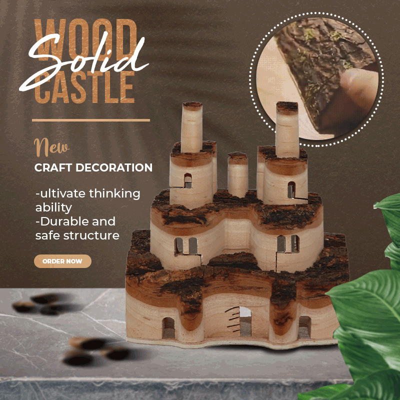 Buy 2 Free Shipping - Solid Wood Castle
