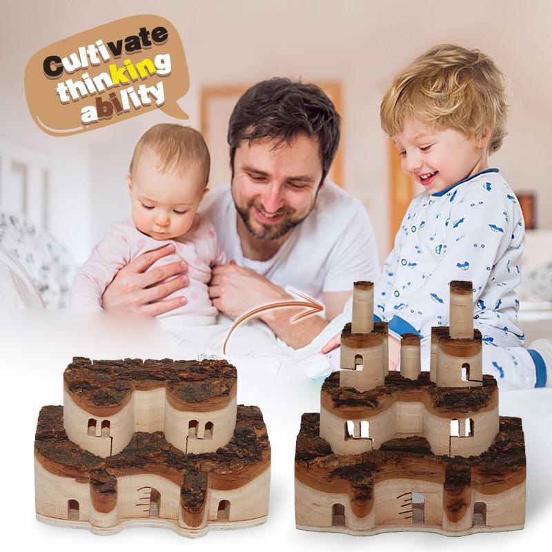 Buy 2 Free Shipping - Solid Wood Castle