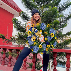 🇺🇦💙💛🌻Ukraine Flag Sunflower Front Door Wreath