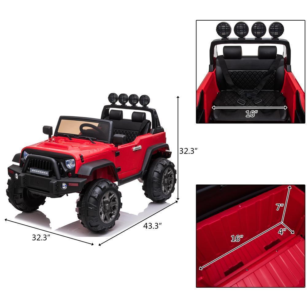 Enyopro™ Black 12v Battery Powered Ride On Car Truck