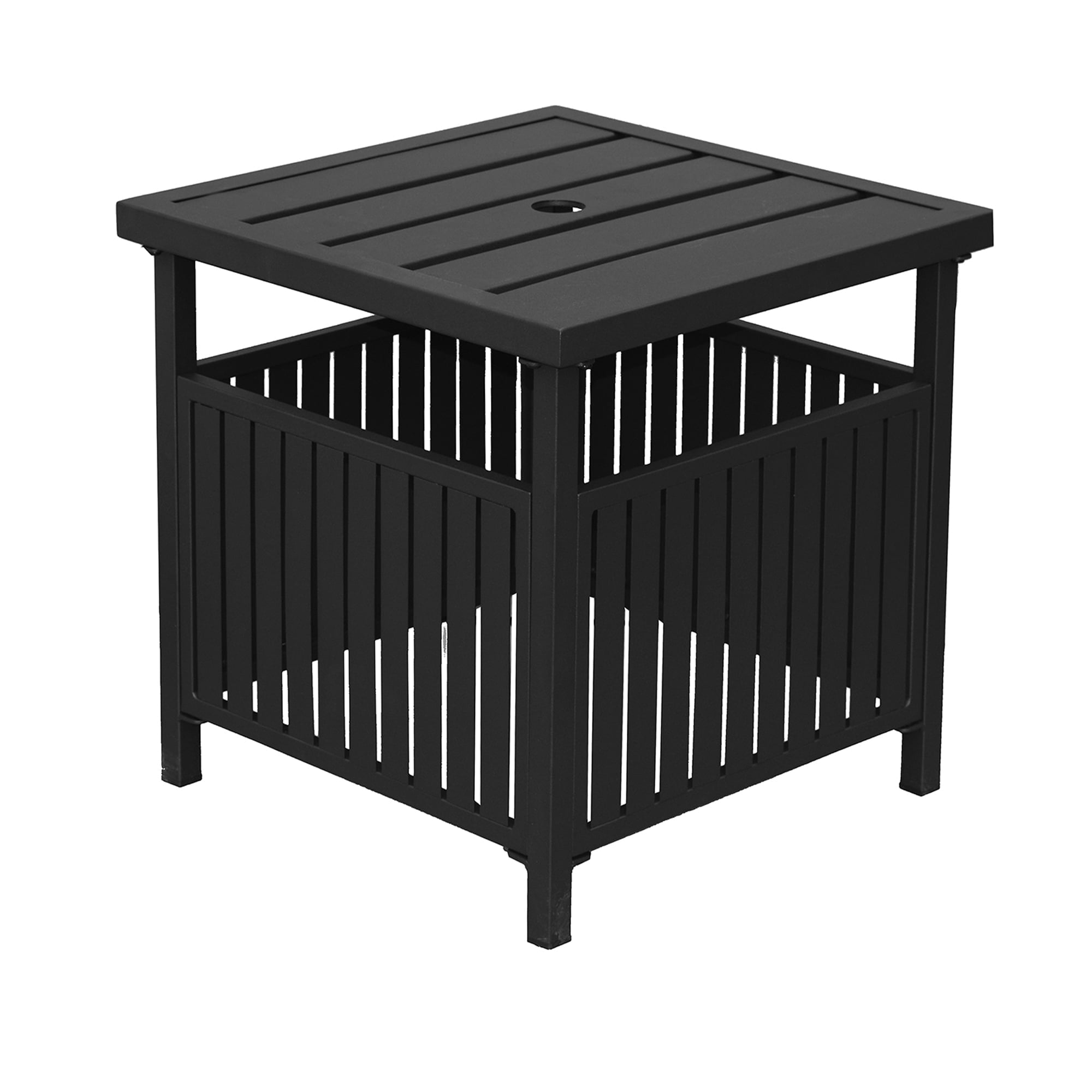 Outdoor Side Table, PE Rattan Patio Side Table, Wicker Square End Side Table, Small Outdoor Side Tables Garden Patio Furniture Deck Table