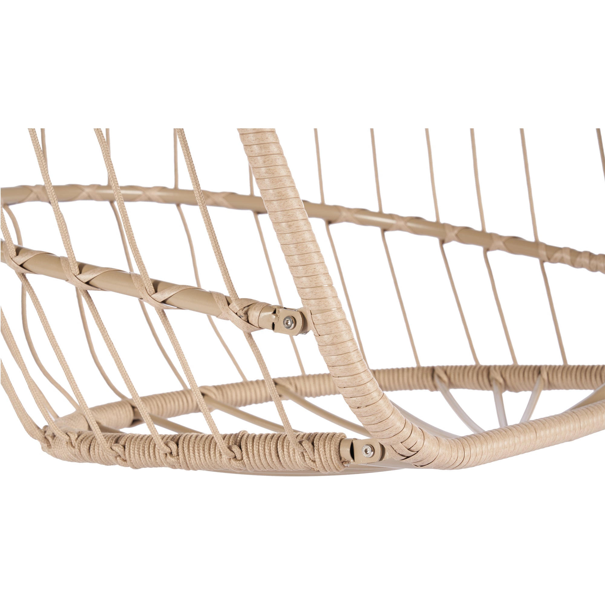 Patio Wicker Hanging Chair, Egg Chair Hammock Chair with UV Resistant Cushion and Pillow for Indoor Outdoor, Patio Backyard Balcony Lounge Rattan Swing Chair