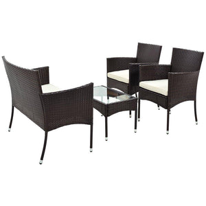 4 Pieces Wicker Patio Sets